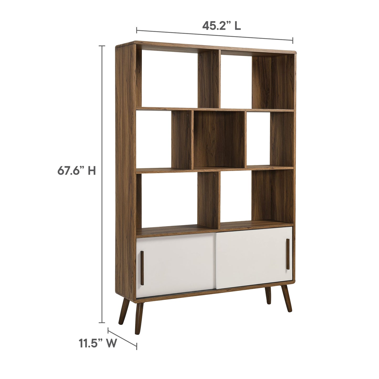 Transmit 45" Bookcase with Sliding Doors by Modway | Bookcases | Modishstore - 18