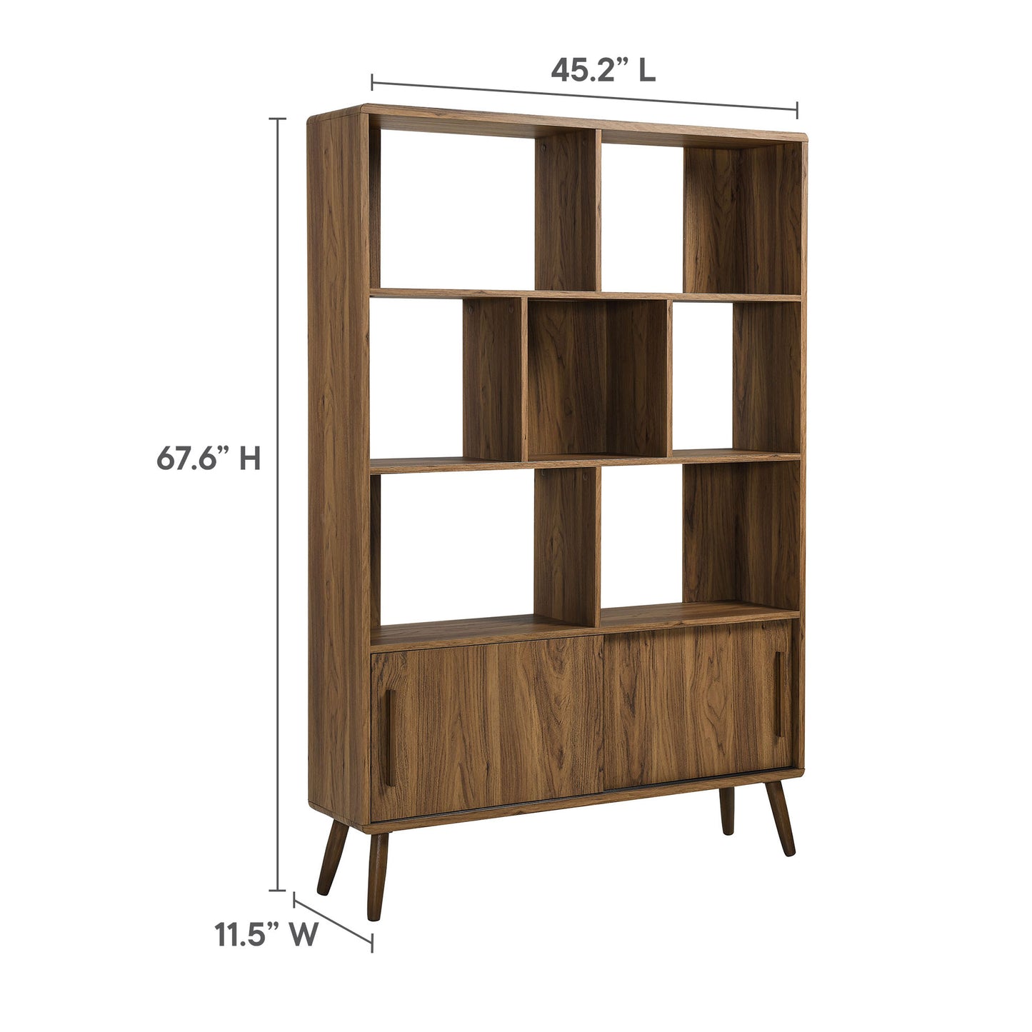 Transmit 45" Bookcase with Sliding Doors by Modway | Bookcases | Modishstore - 9