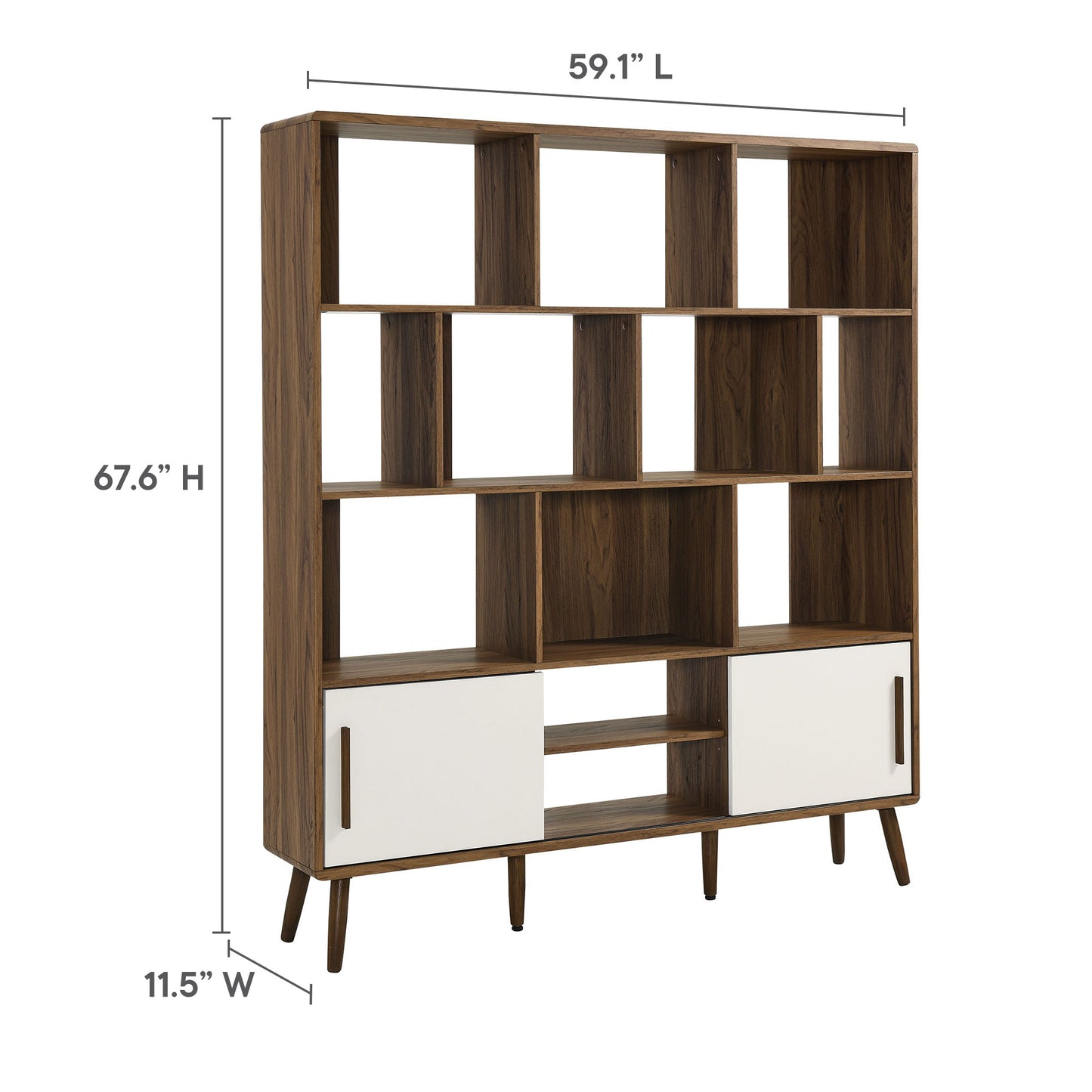 Transmit 59" Bookcase with Sliding Doors by Modway | Bookcases | Modishstore - 18