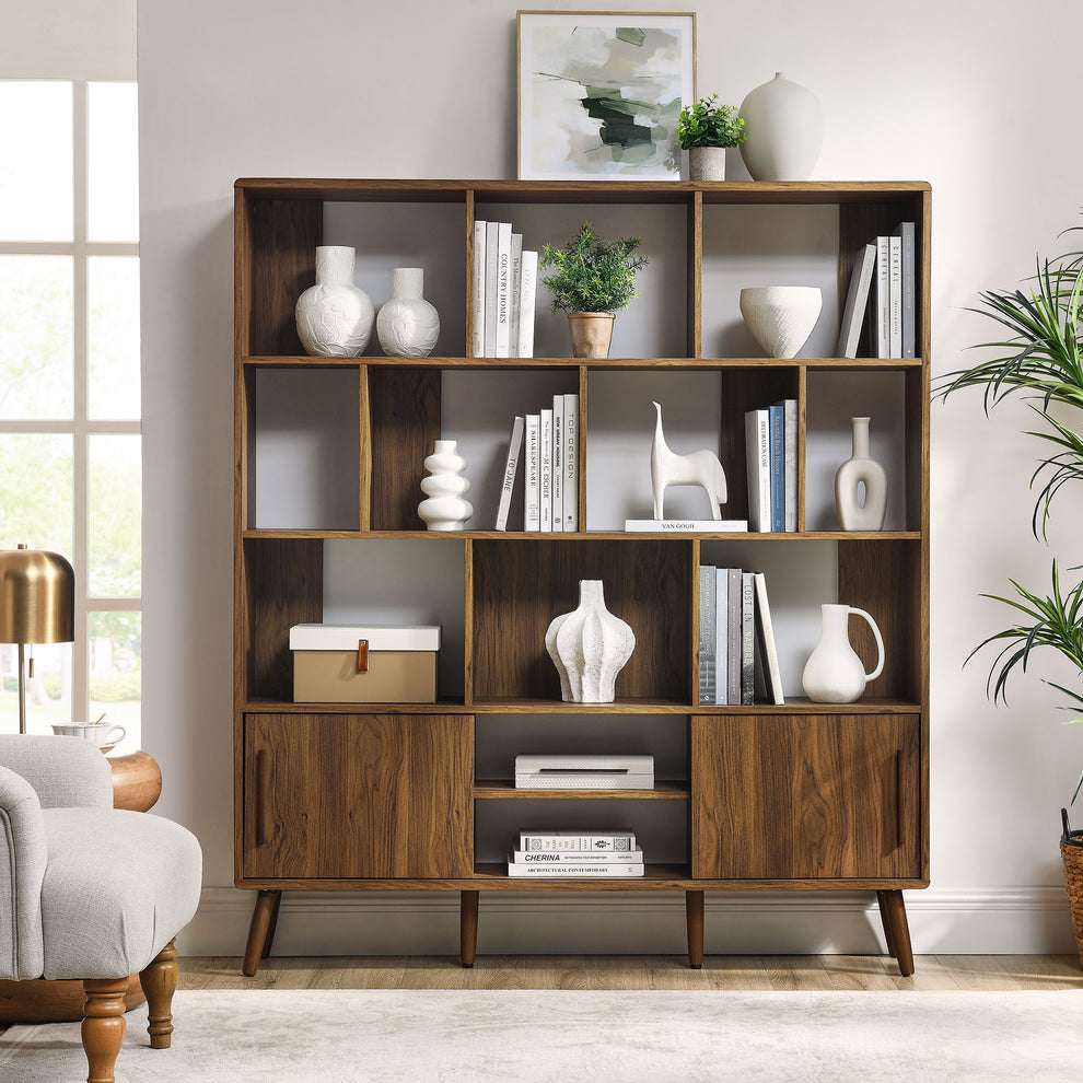 Transmit 59" Bookcase with Sliding Doors by Modway | Bookcases | Modishstore - 1