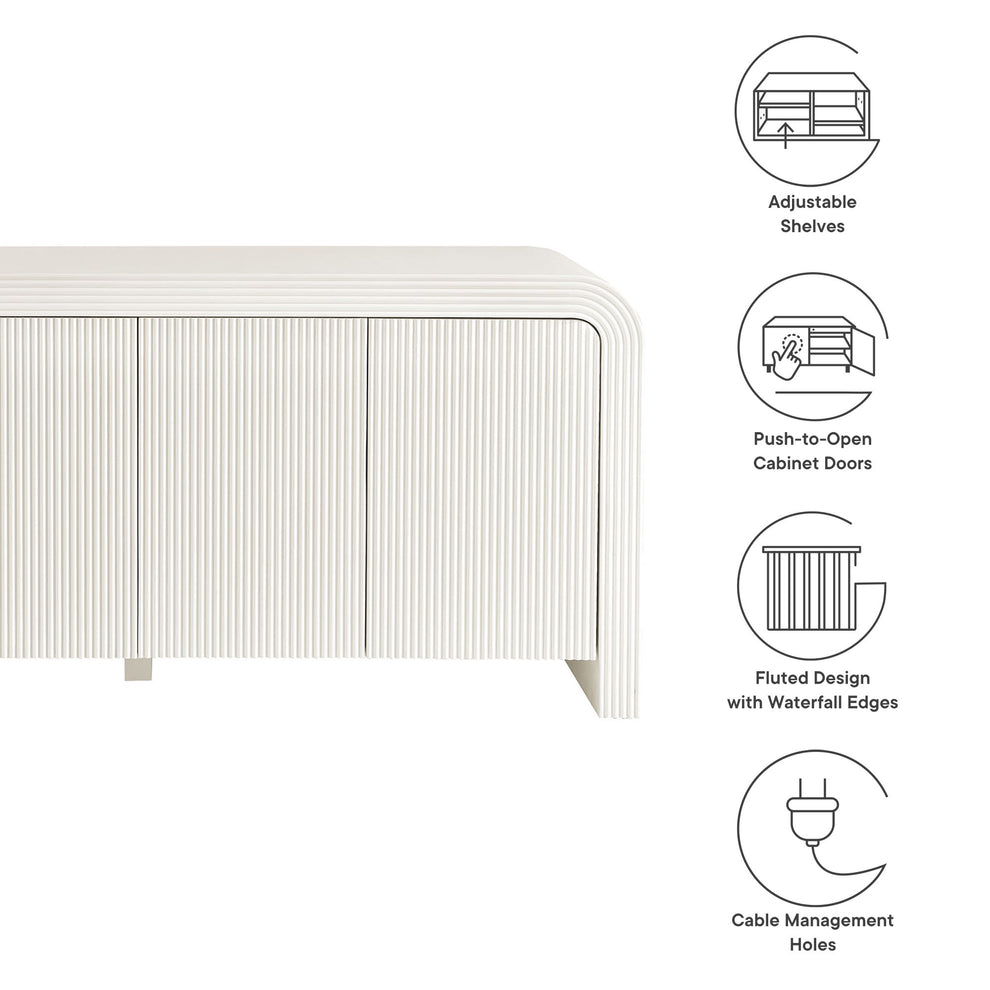 Waterflute 70" Fluted Sideboard Cabinet by Modway | Sideboards | Modishstore - 9