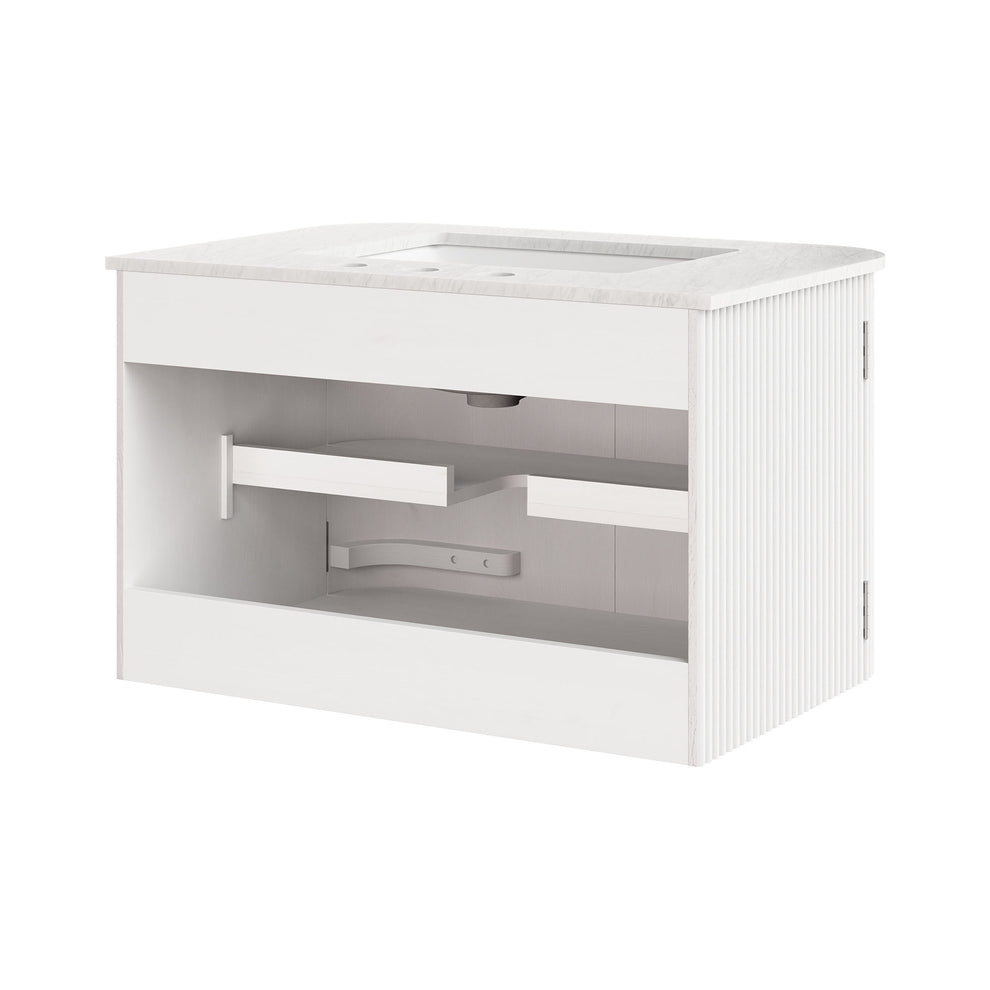 Zia 30" Wall-Mount Bathroom Vanity with Marble Sink by Modway | Bathroom Accessories | Modishstore - 4