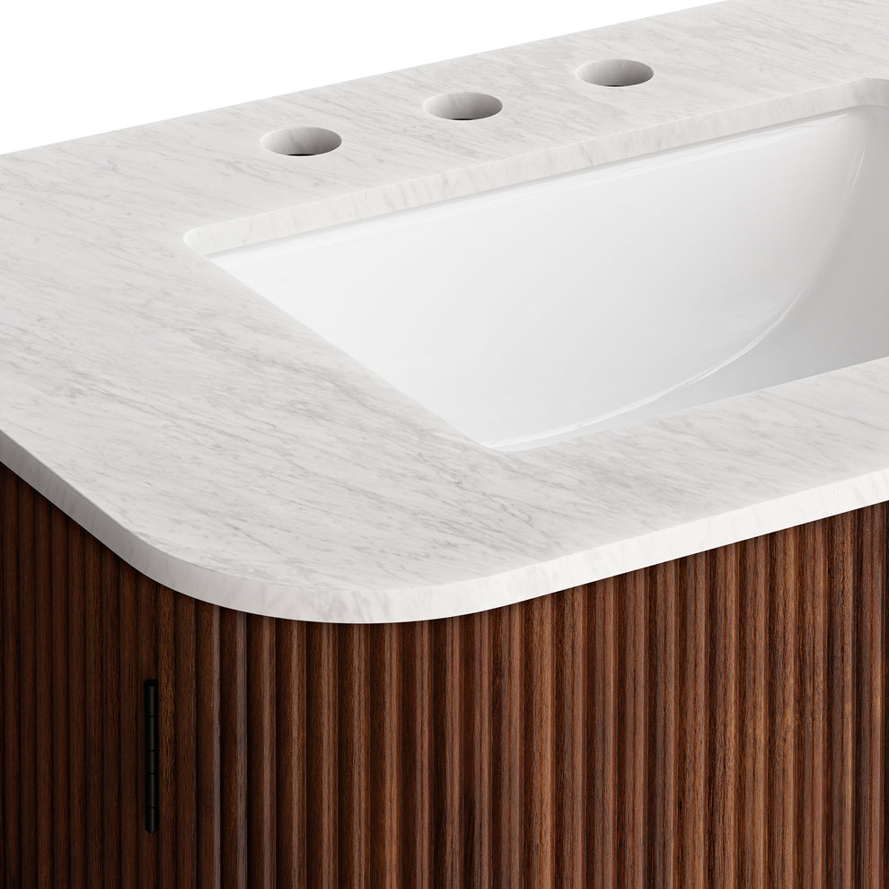 Zia 30" Wall-Mount Bathroom Vanity with Marble Sink by Modway | Bathroom Accessories | Modishstore - 29