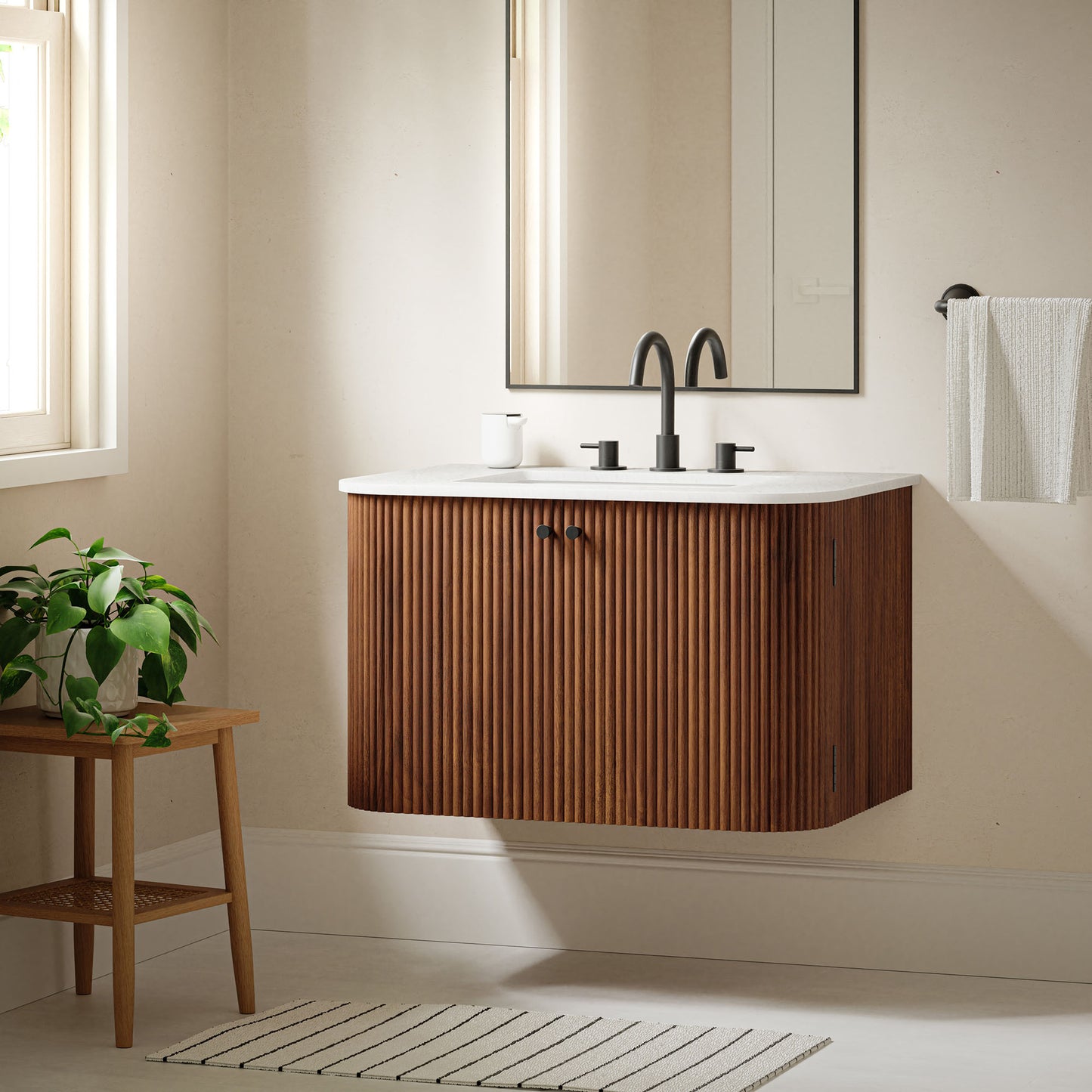 Zia 30" Wall-Mount Bathroom Vanity with Marble Sink by Modway | Bathroom Accessories | Modishstore - 31