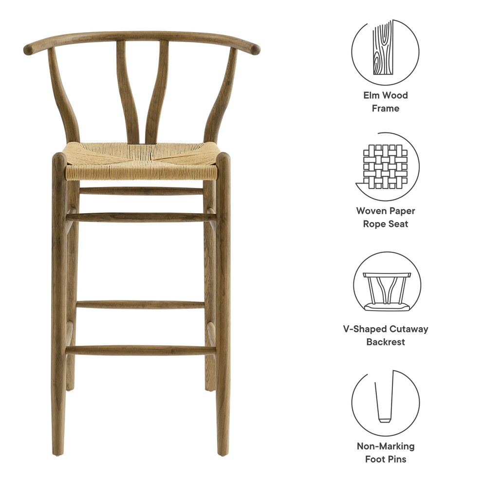 Amish Wood Bar Stool by Modway | Bar Stools | Modishstore - 9