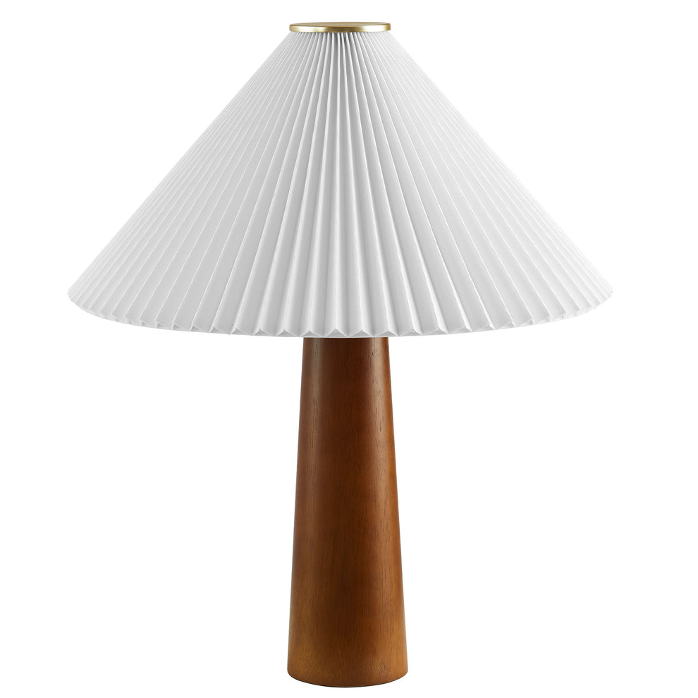 Jessica Wooden Base Table Lamp With Pleated Fabric Shade by Modway | Table Lamps | Modishstore - 2