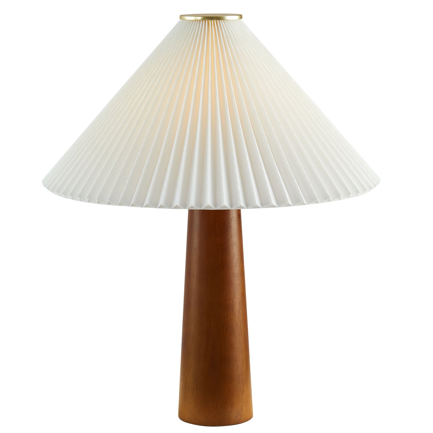 Jessica Wooden Base Table Lamp With Pleated Fabric Shade by Modway | Table Lamps | Modishstore - 3