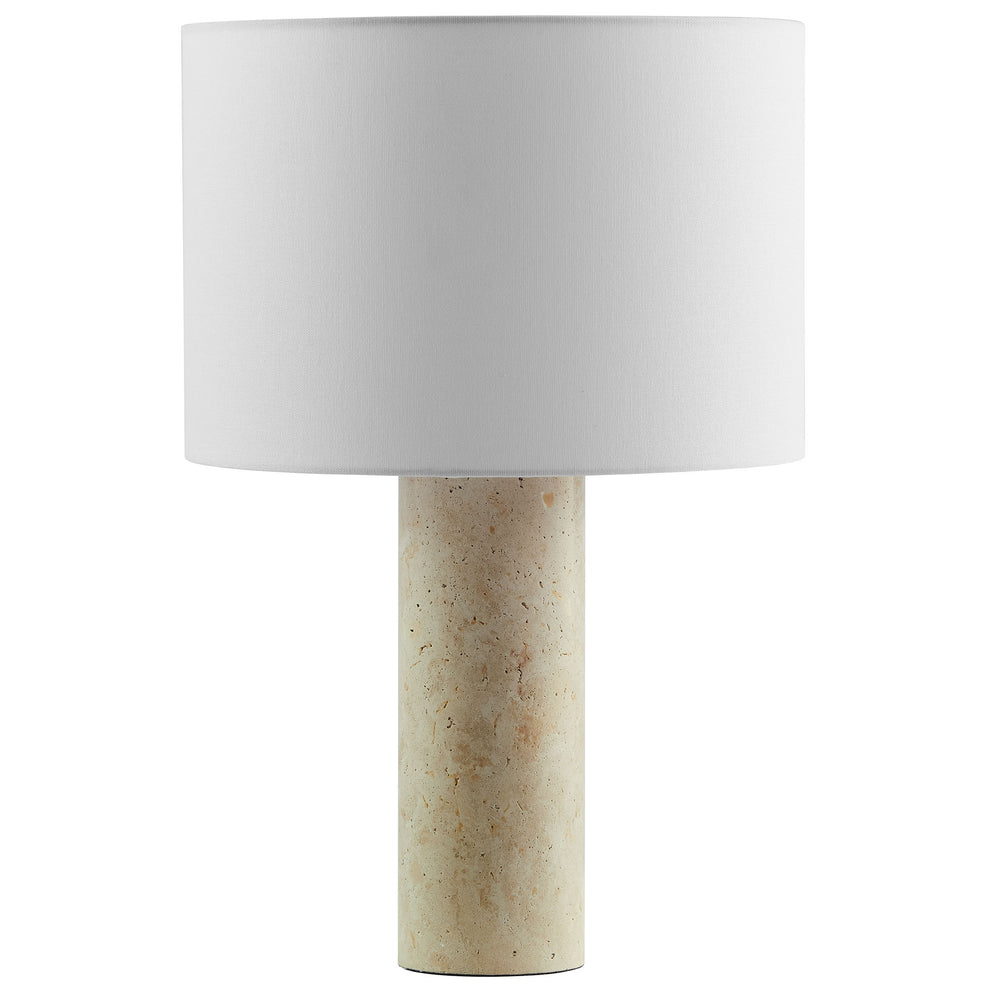 Zenith Travertine Table Lamp With Fabric Drum Shade by Modway | Table Lamps | Modishstore - 2