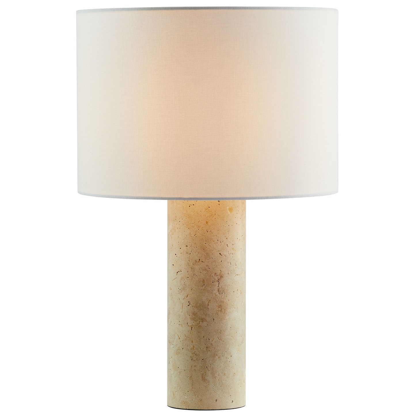 Zenith Travertine Table Lamp With Fabric Drum Shade by Modway | Table Lamps | Modishstore - 3