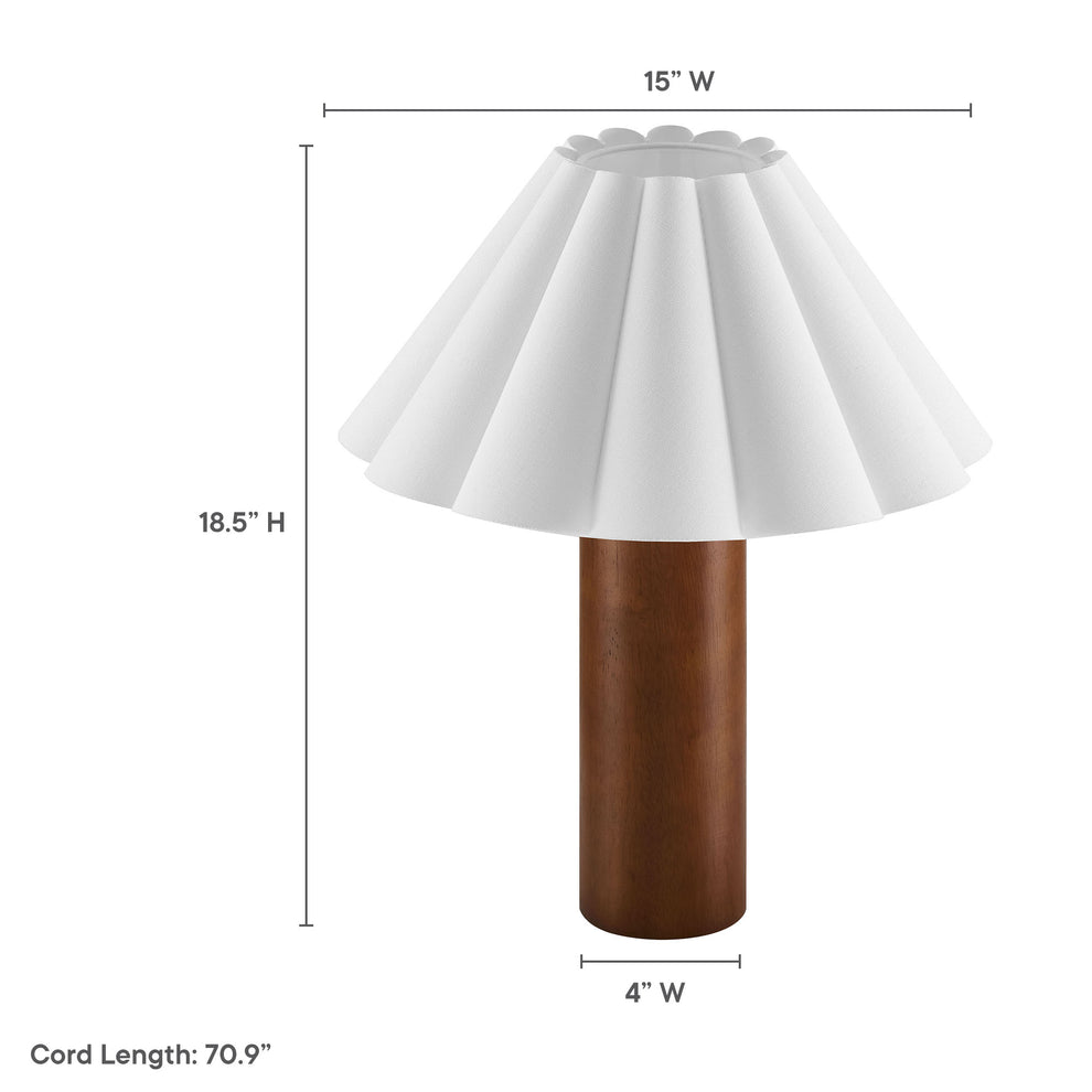 Flora Wood Table Lamp With Pleated Petal Shade by Modway | Table Lamps | Modishstore - 13