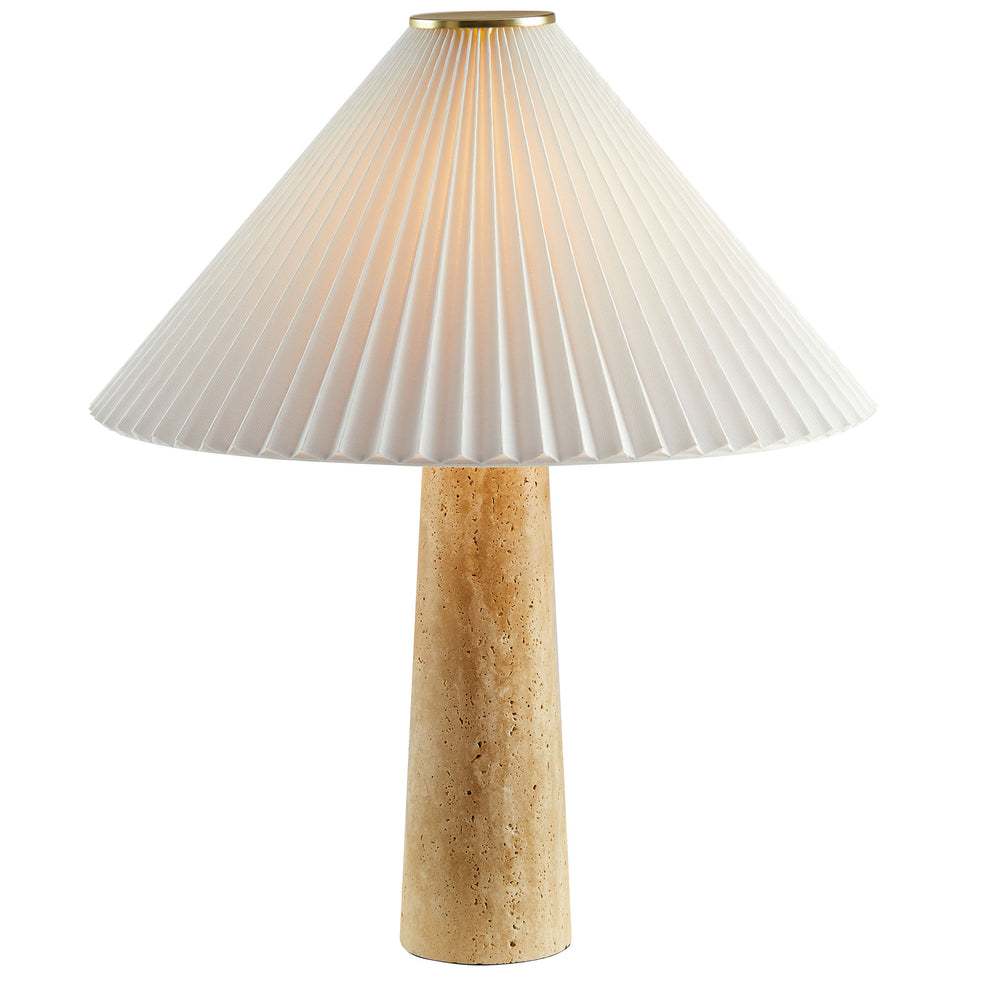 Cove Travertine Table Lamp With Pleated Shade by Modway | Table Lamps | Modishstore - 4