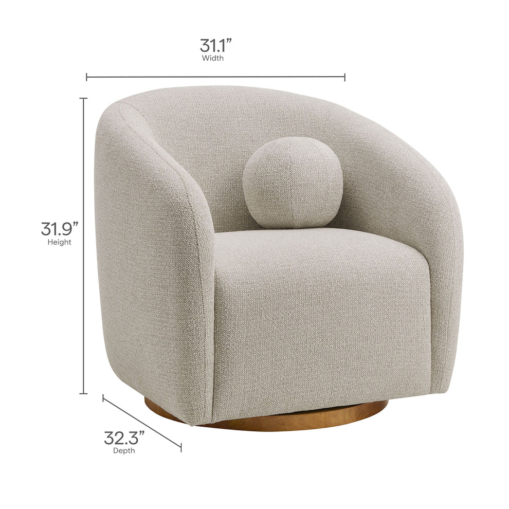 Holland Swivel Chenille Fabric Armchair by Modway | Armchairs | Modishstore - 9