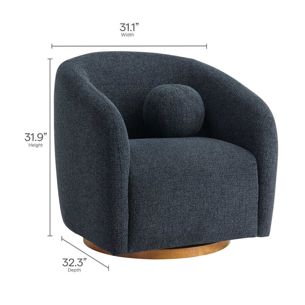 Holland Swivel Chenille Fabric Armchair by Modway | Armchairs | Modishstore - 19