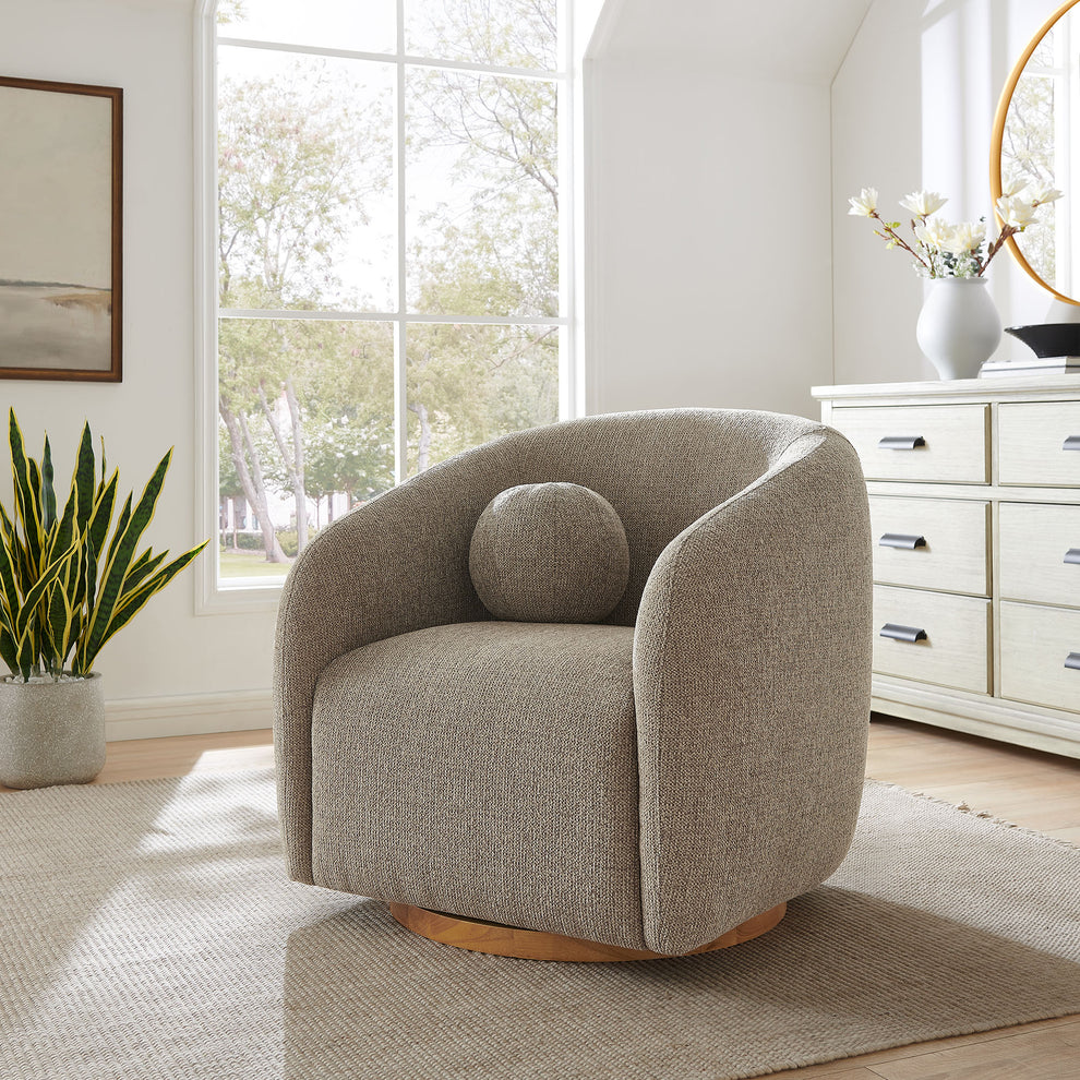 Holland Swivel Chenille Fabric Armchair by Modway | Armchairs | Modishstore - 27