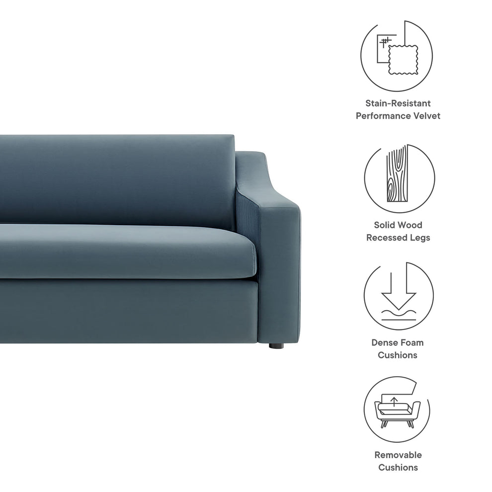 Liora Performance Velvet Sofa by Modway | Sofas | Modishstore - 17
