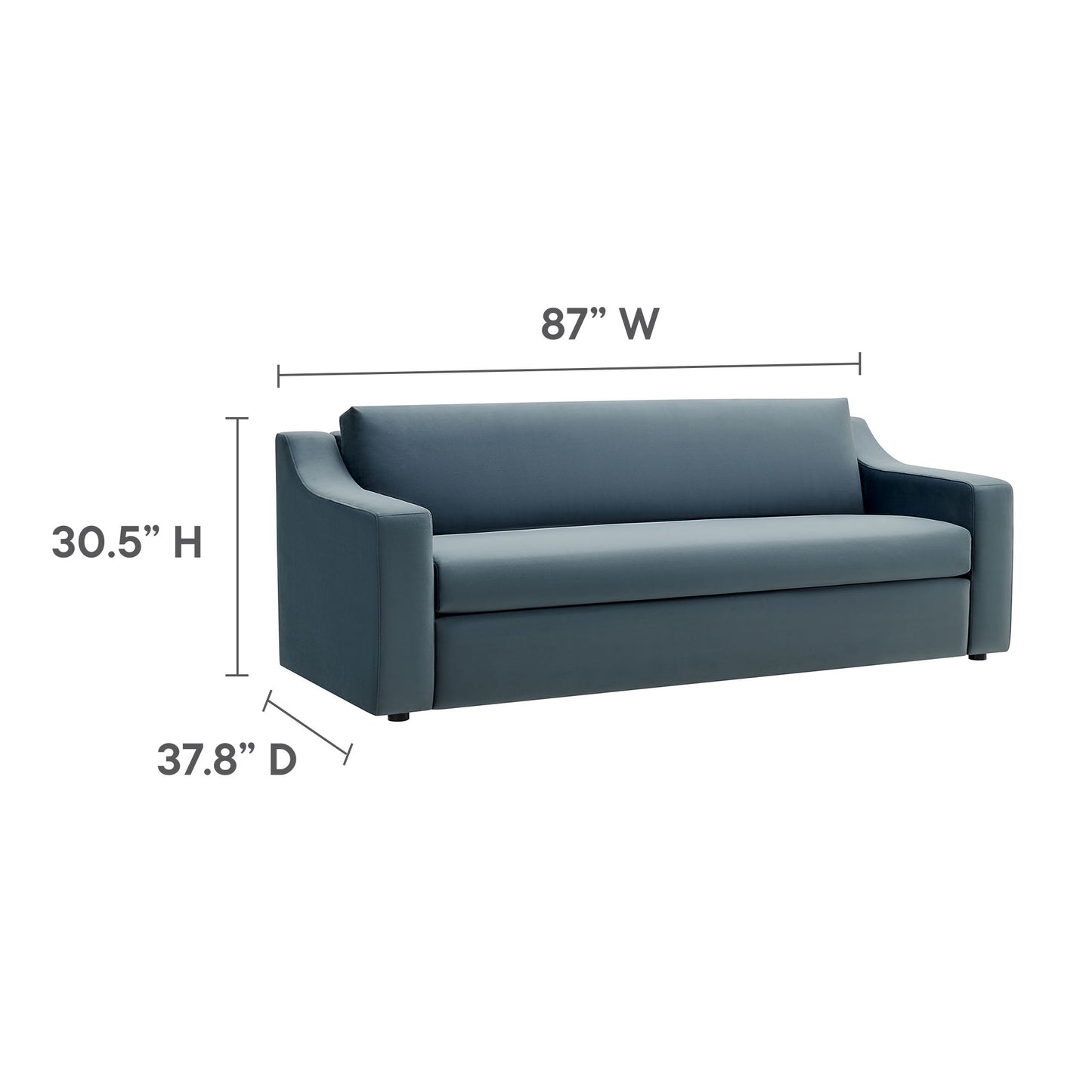 Liora Performance Velvet Sofa by Modway | Sofas | Modishstore - 18