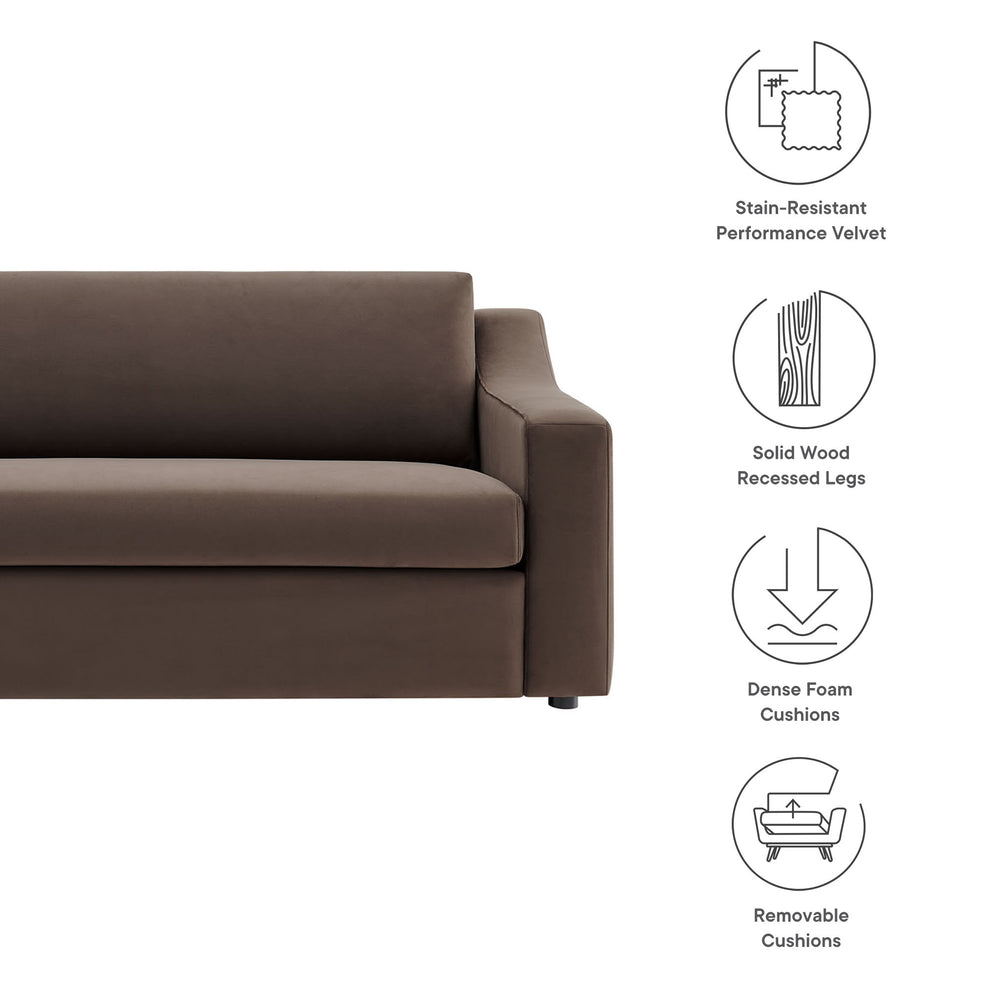 Liora Performance Velvet Sofa by Modway | Sofas | Modishstore - 26