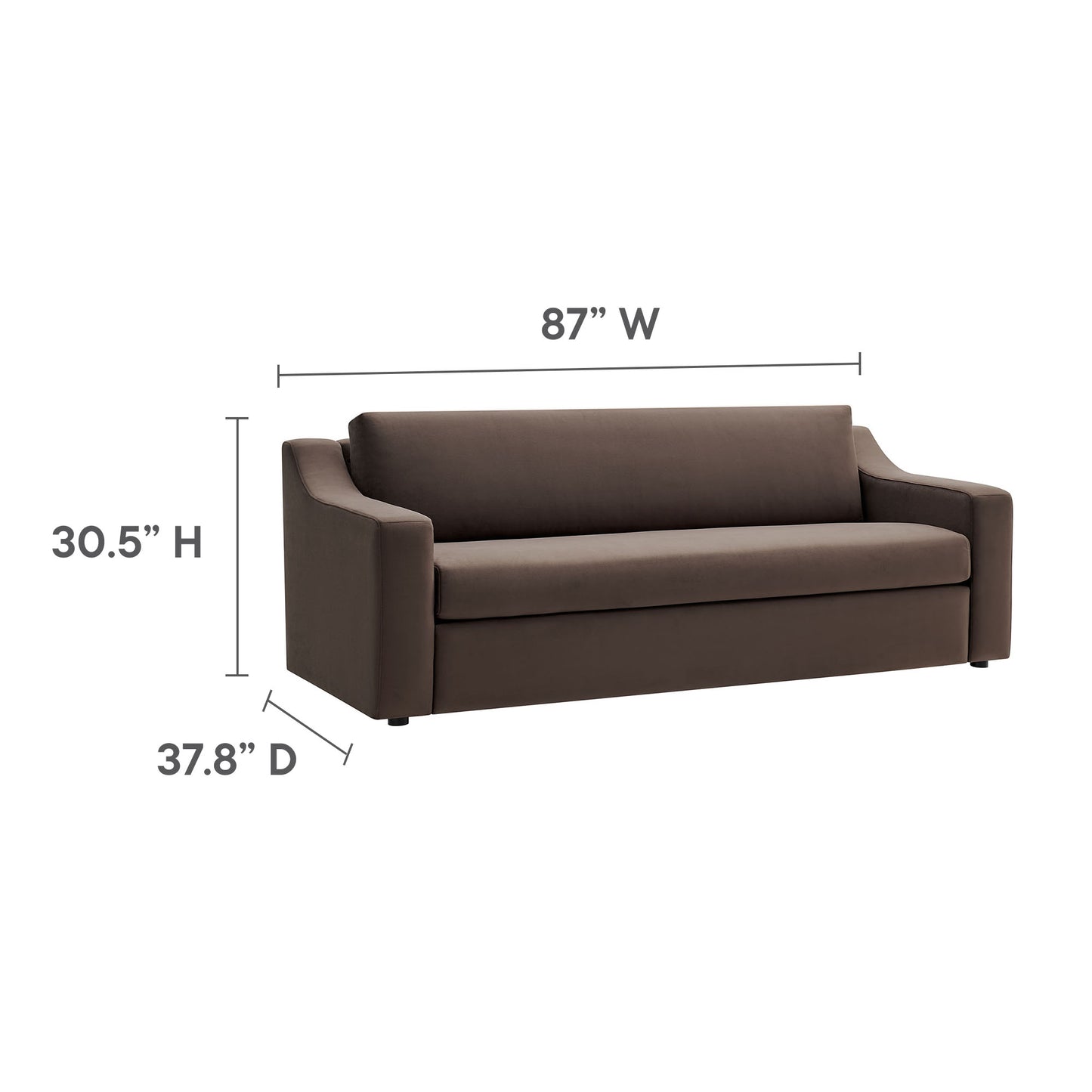 Liora Performance Velvet Sofa by Modway | Sofas | Modishstore - 27