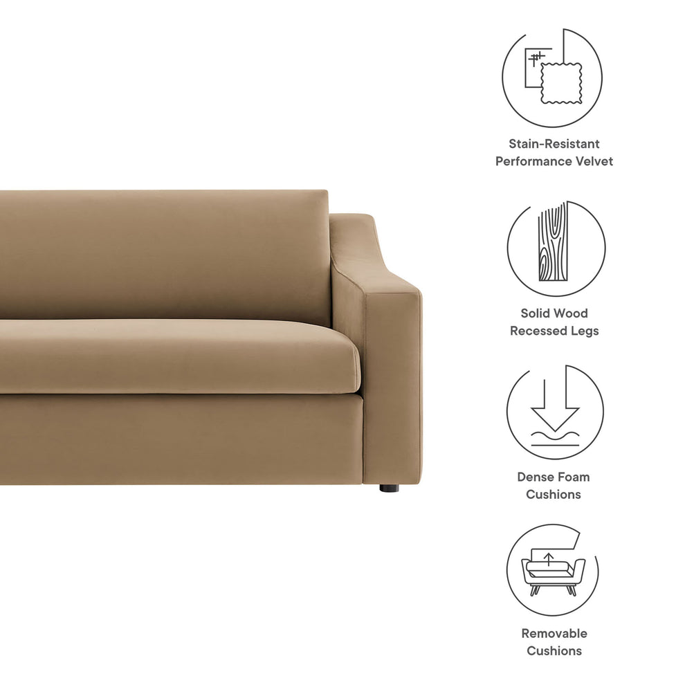 Liora Performance Velvet Sofa by Modway | Sofas | Modishstore - 35