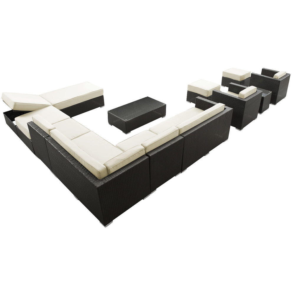Fusion 12 Piece Outdoor Patio Sectional Set by Modway | Outdoor Patio Daybed | Modishstore - 4