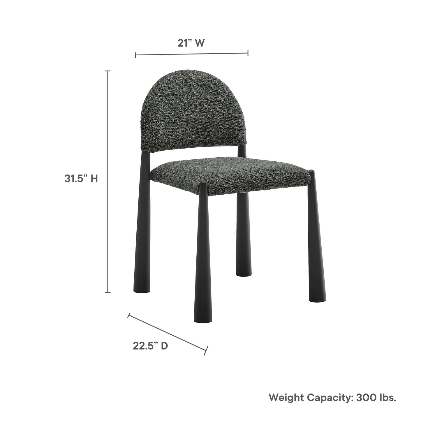 Hayley Upholstered Fabric Dining Side Chair by Modway | Side Chairs | Modishstore - 9