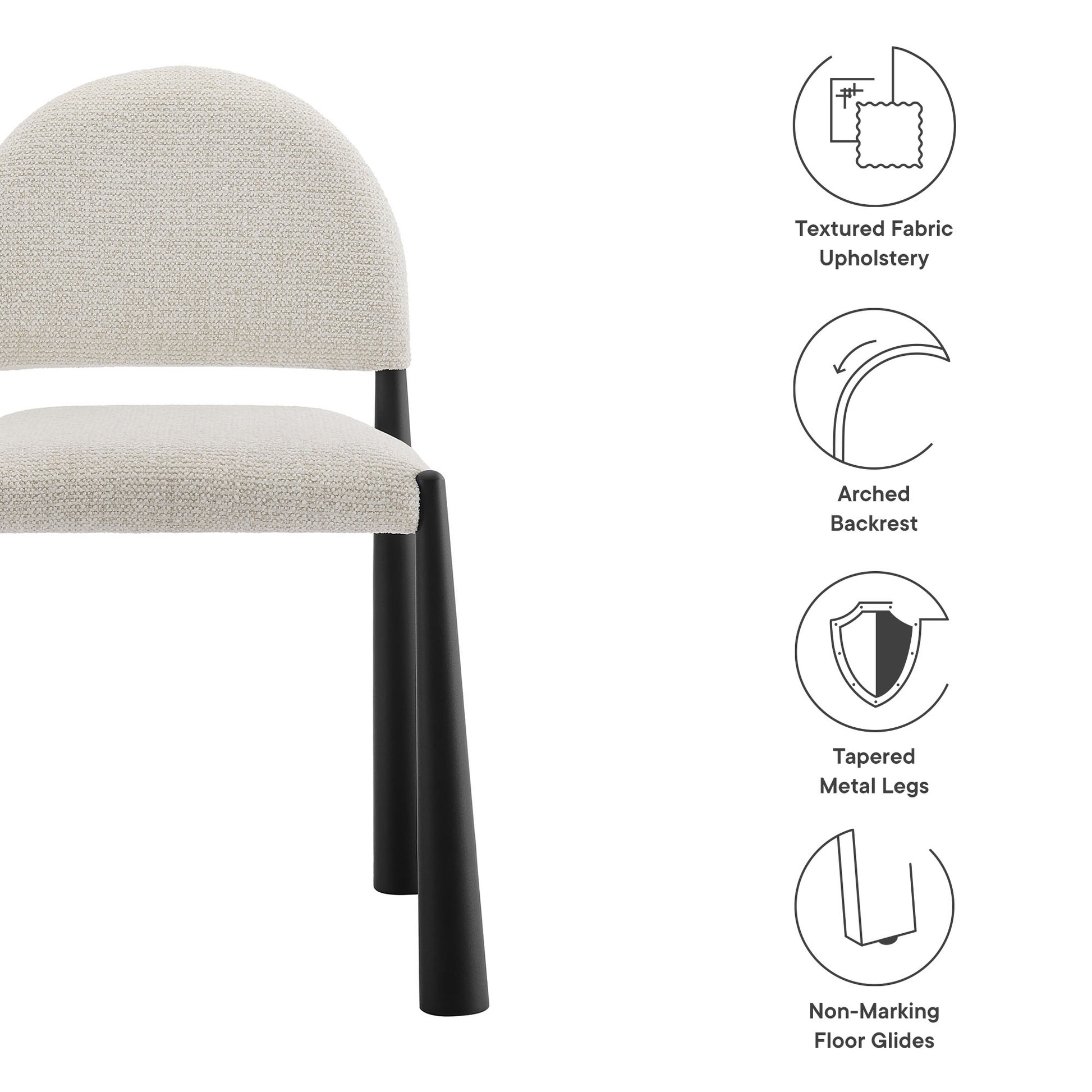 Hayley Upholstered Fabric Dining Side Chair by Modway | Side Chairs | Modishstore - 28