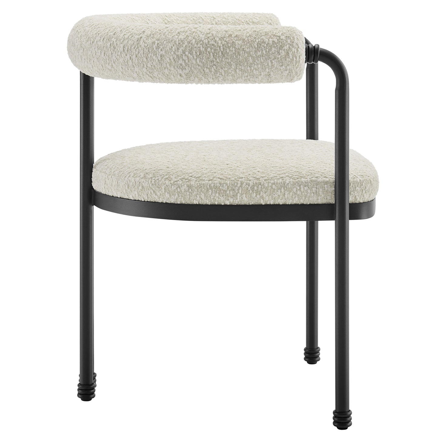 Turin Curved Back Boucle and Metal Dining Accent Chair by Modway | Accent Chairs | Modishstore - 3