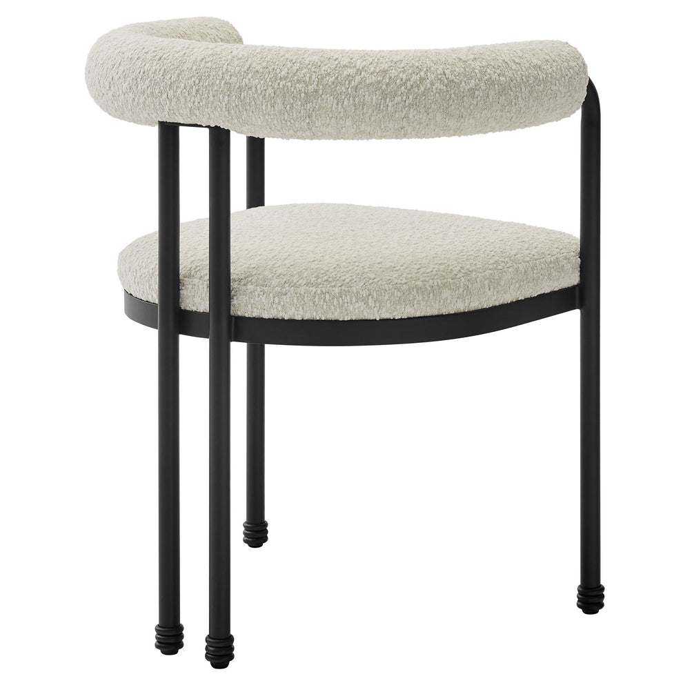 Turin Curved Back Boucle and Metal Dining Accent Chair by Modway | Accent Chairs | Modishstore - 4