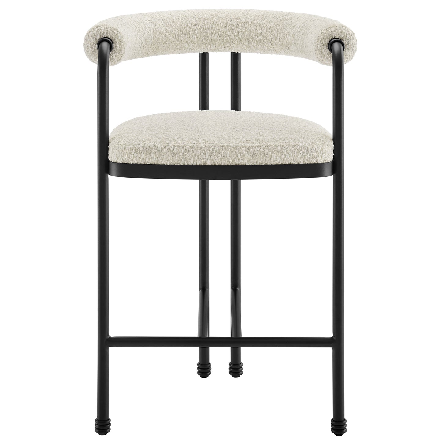 Turin Curved Back Boucle and Metal Counter Stool by Modway | Counter Stools | Modishstore - 5
