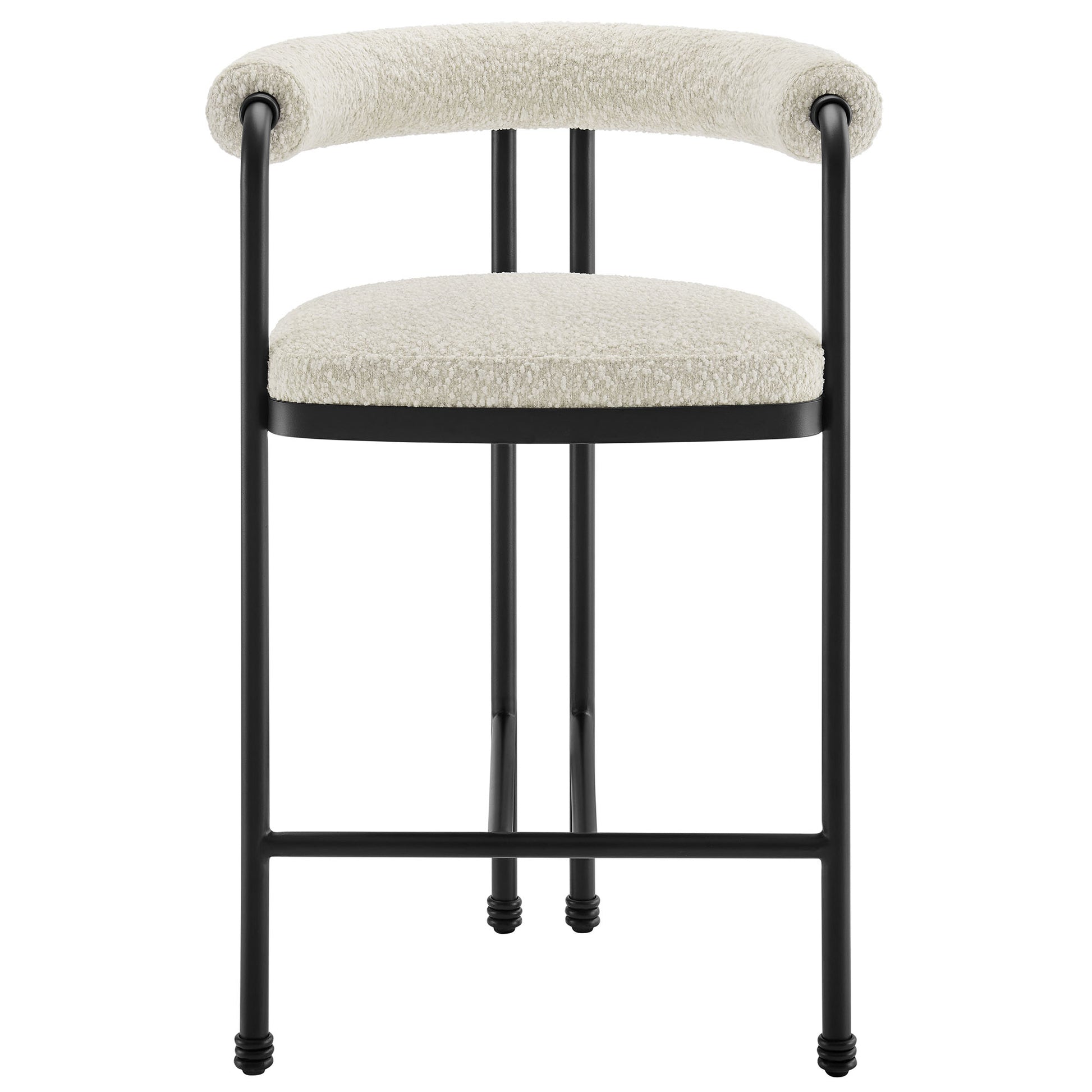 Turin Curved Back Boucle and Metal Counter Stool by Modway | Counter Stools | Modishstore - 5