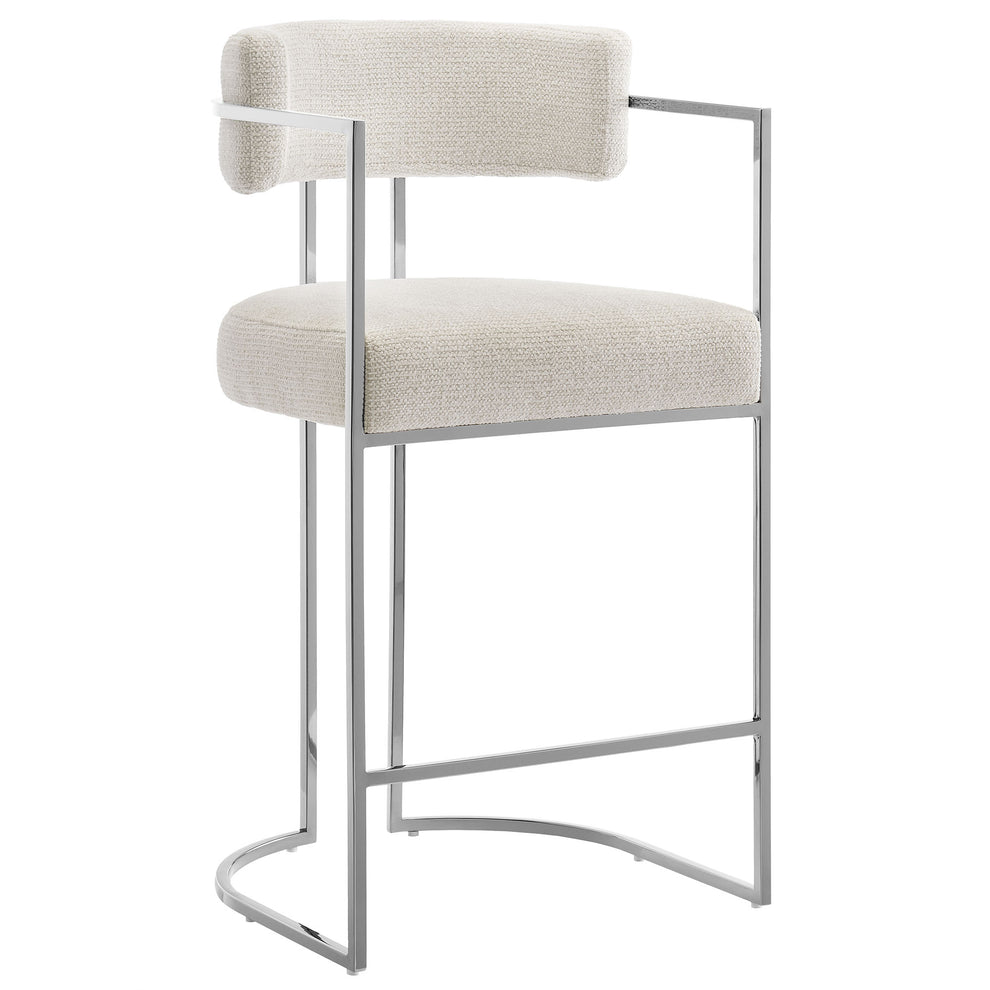 Huron Curved Back Fabric and Metal Counter Stool by Modway | Counter Stools | Modishstore - 2