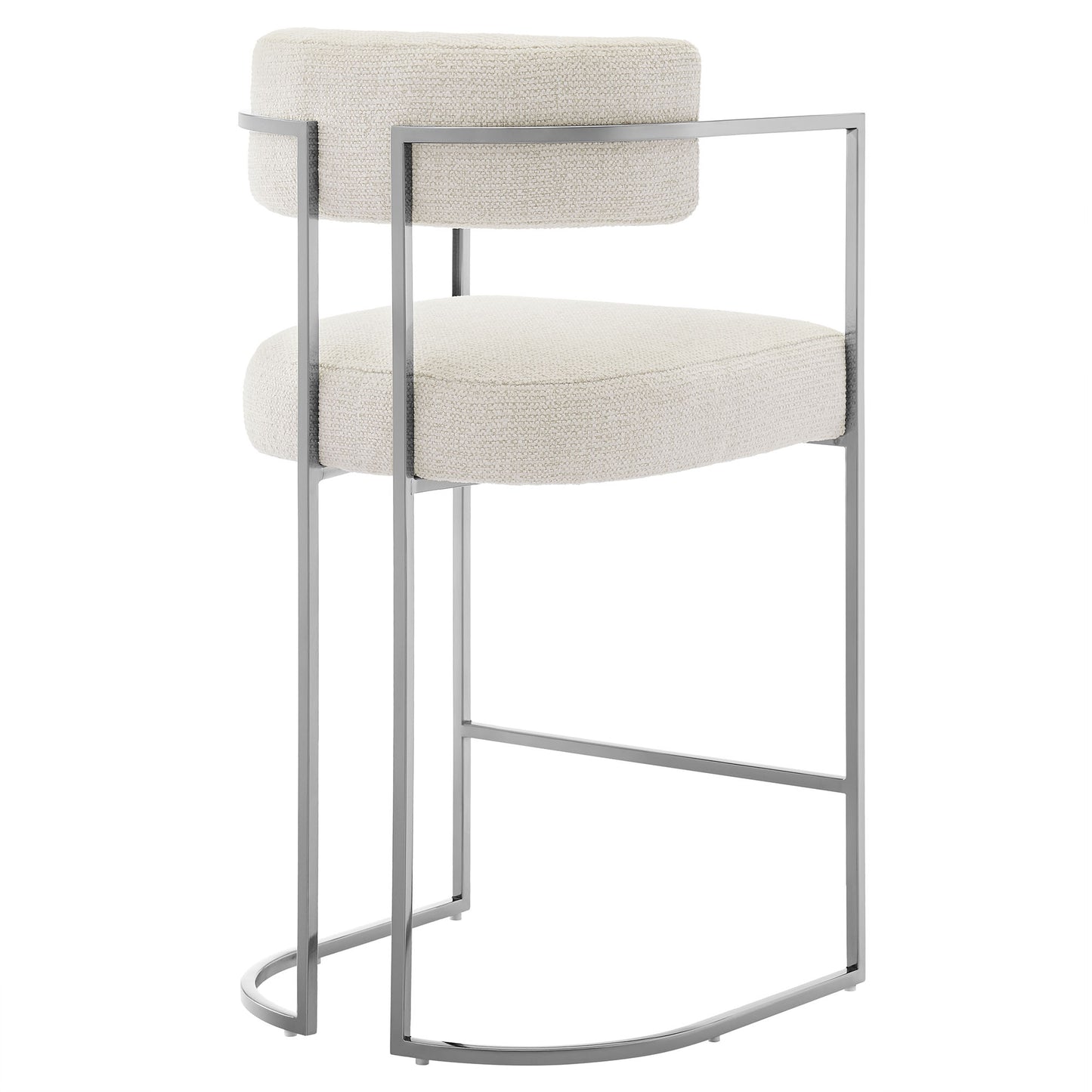 Huron Curved Back Fabric and Metal Counter Stool by Modway | Counter Stools | Modishstore - 4