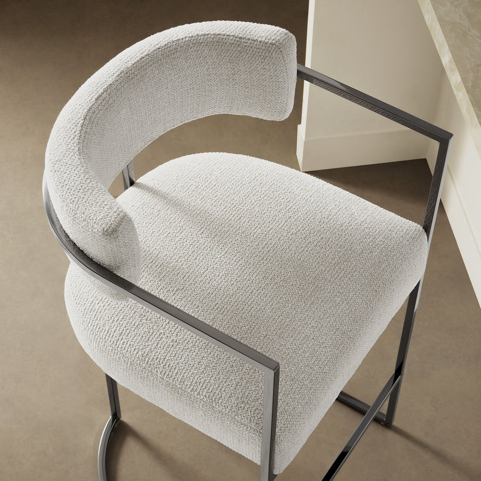 Huron Curved Back Fabric and Metal Counter Stool by Modway | Counter Stools | Modishstore - 7