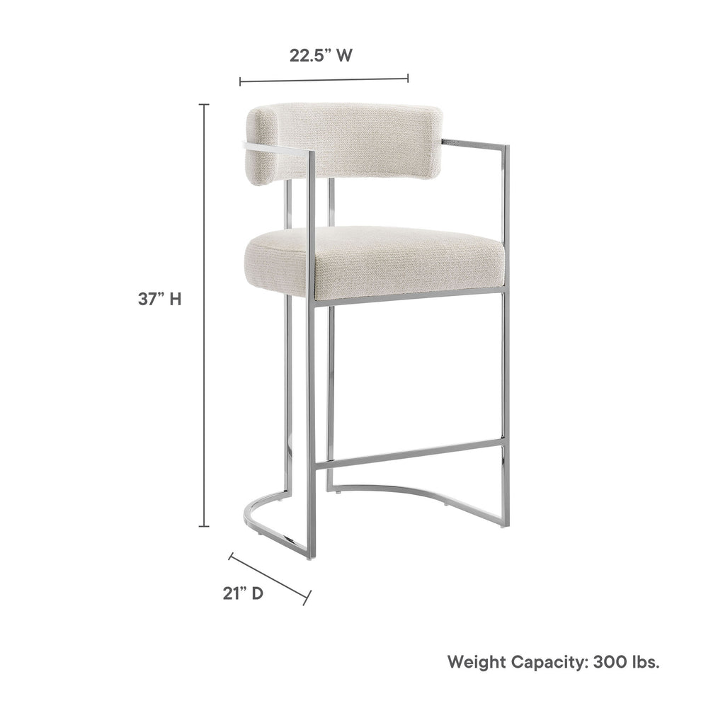 Huron Curved Back Fabric and Metal Counter Stool by Modway | Counter Stools | Modishstore - 9