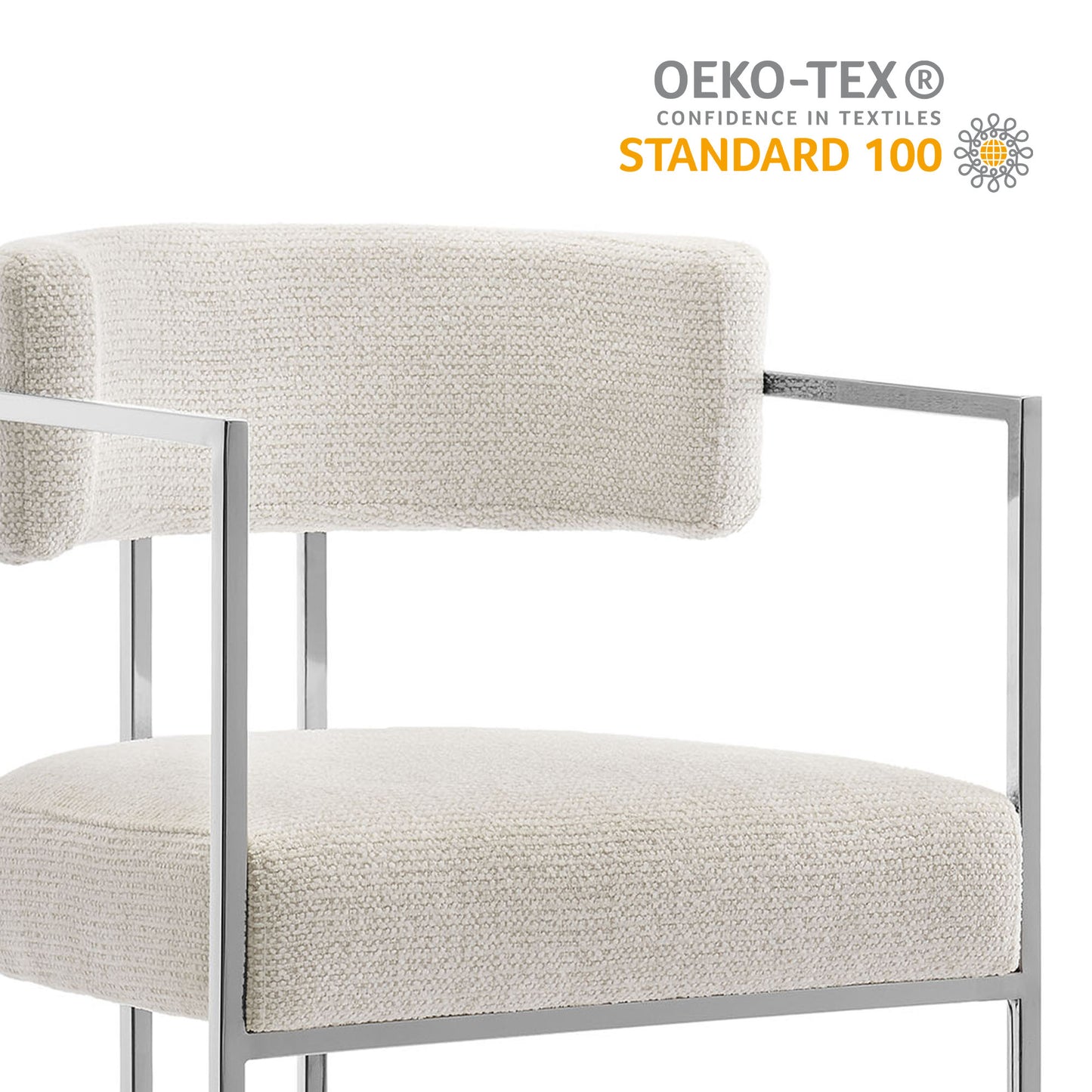 Huron Curved Back Fabric and Metal Counter Stool by Modway | Counter Stools | Modishstore - 10