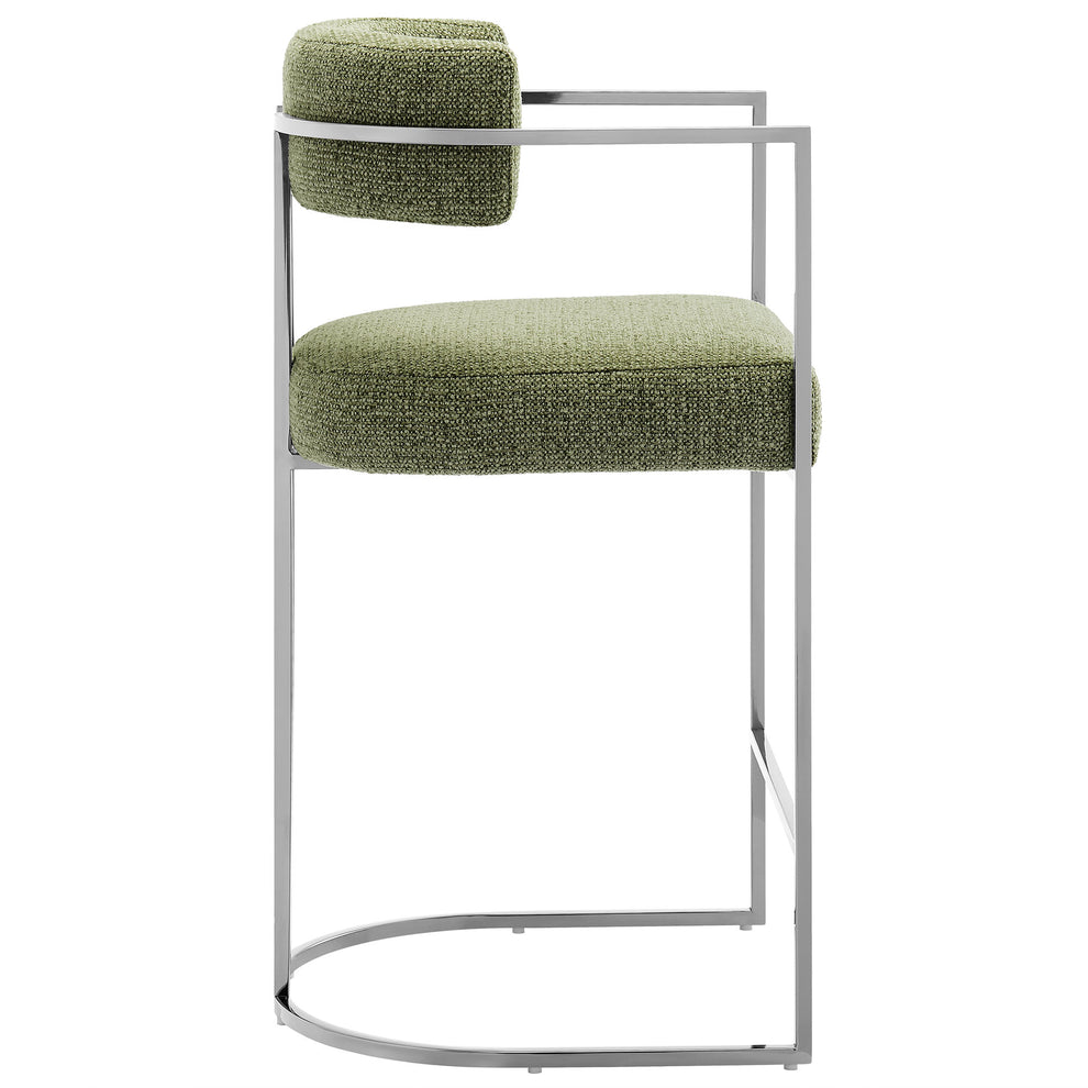 Huron Curved Back Fabric and Metal Counter Stool by Modway | Counter Stools | Modishstore - 12