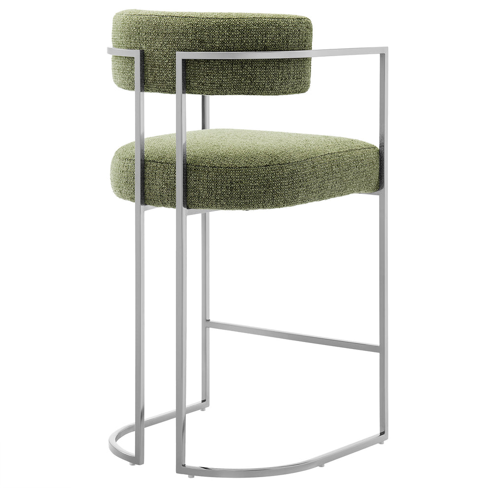 Huron Curved Back Fabric and Metal Counter Stool by Modway | Counter Stools | Modishstore - 13