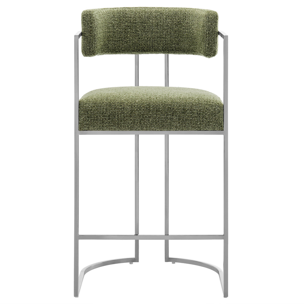 Huron Curved Back Fabric and Metal Counter Stool by Modway | Counter Stools | Modishstore - 14