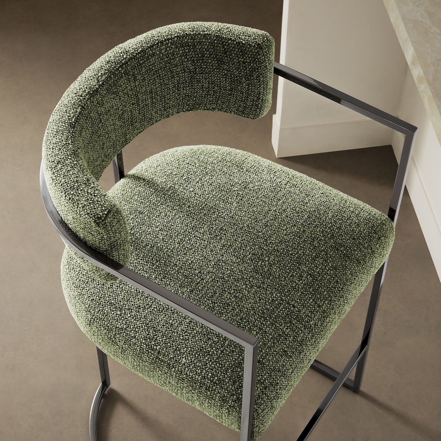 Huron Curved Back Fabric and Metal Counter Stool by Modway | Counter Stools | Modishstore - 16