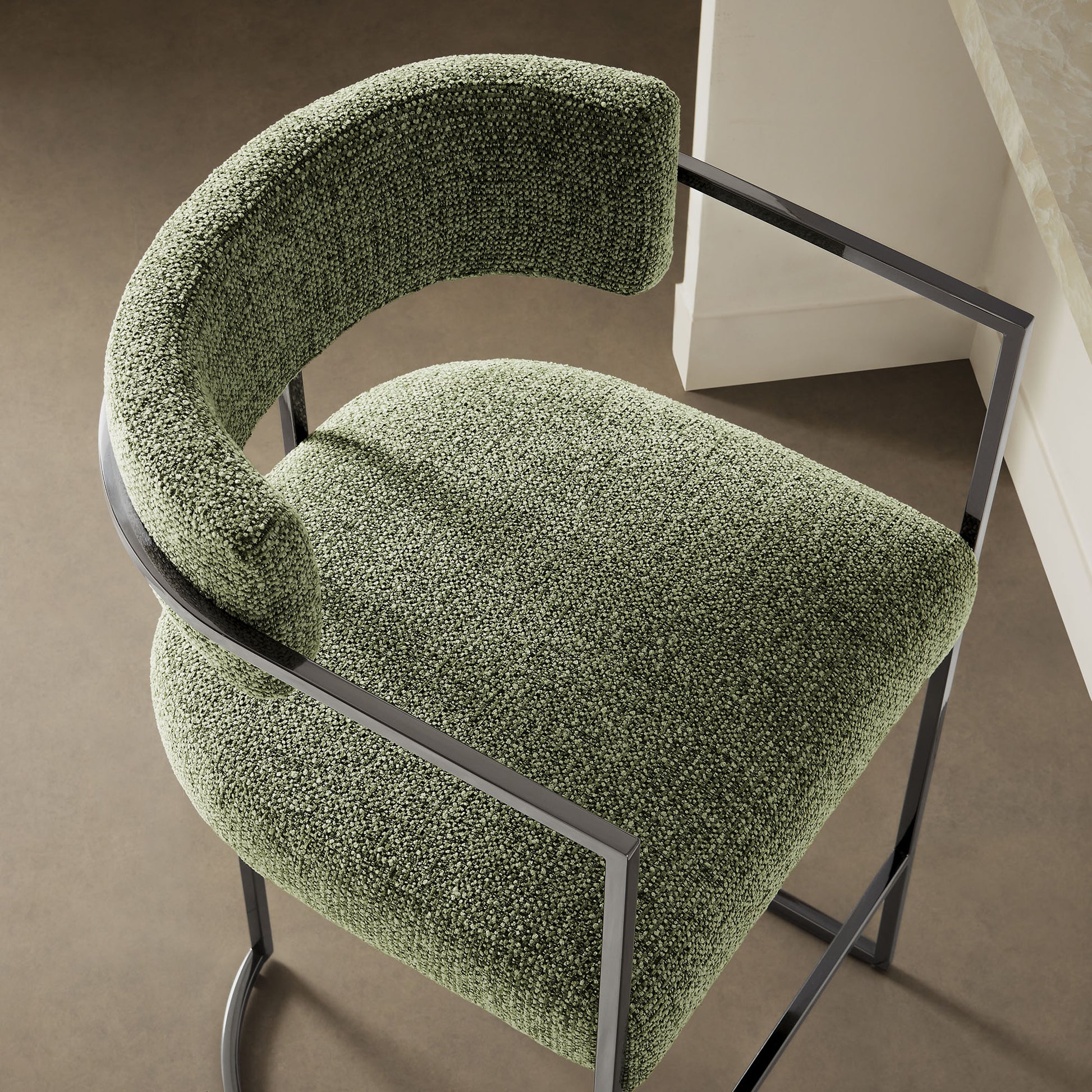 Huron Curved Back Fabric and Metal Counter Stool by Modway | Counter Stools | Modishstore - 16