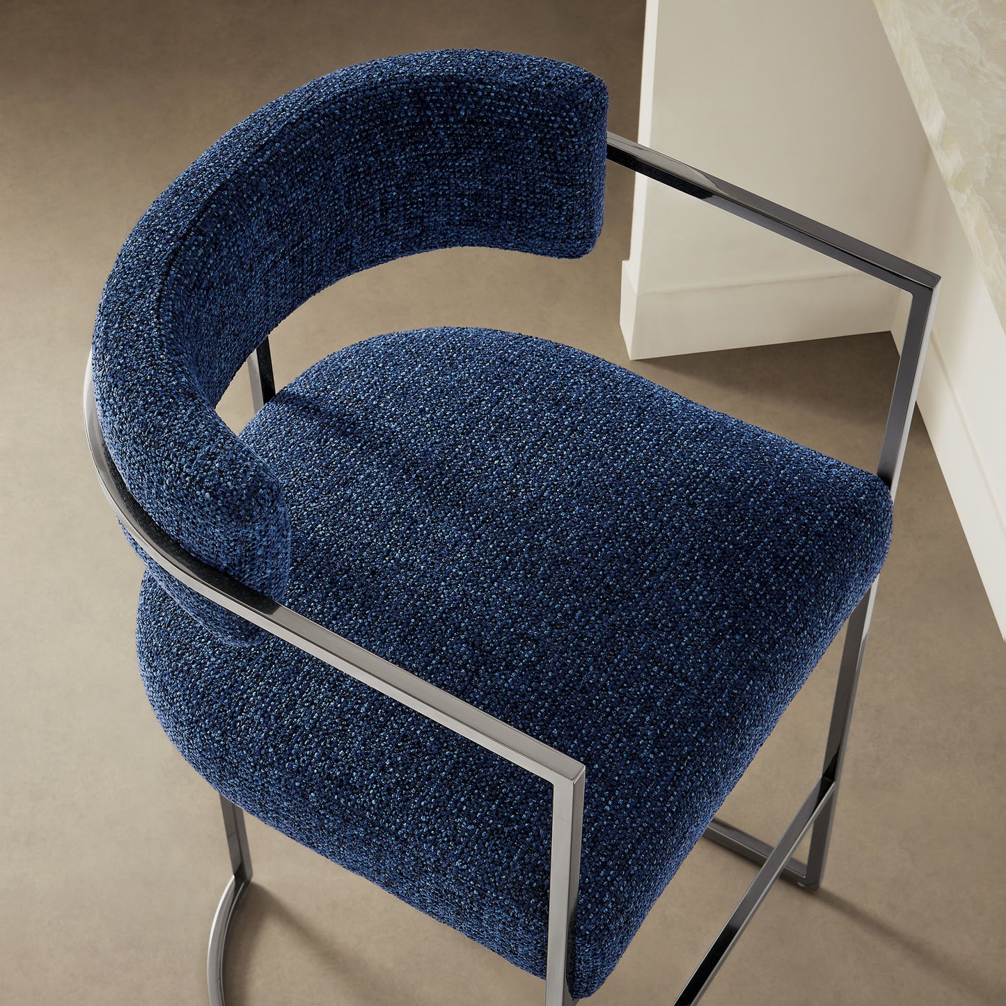 Huron Curved Back Fabric and Metal Counter Stool by Modway | Counter Stools | Modishstore - 26