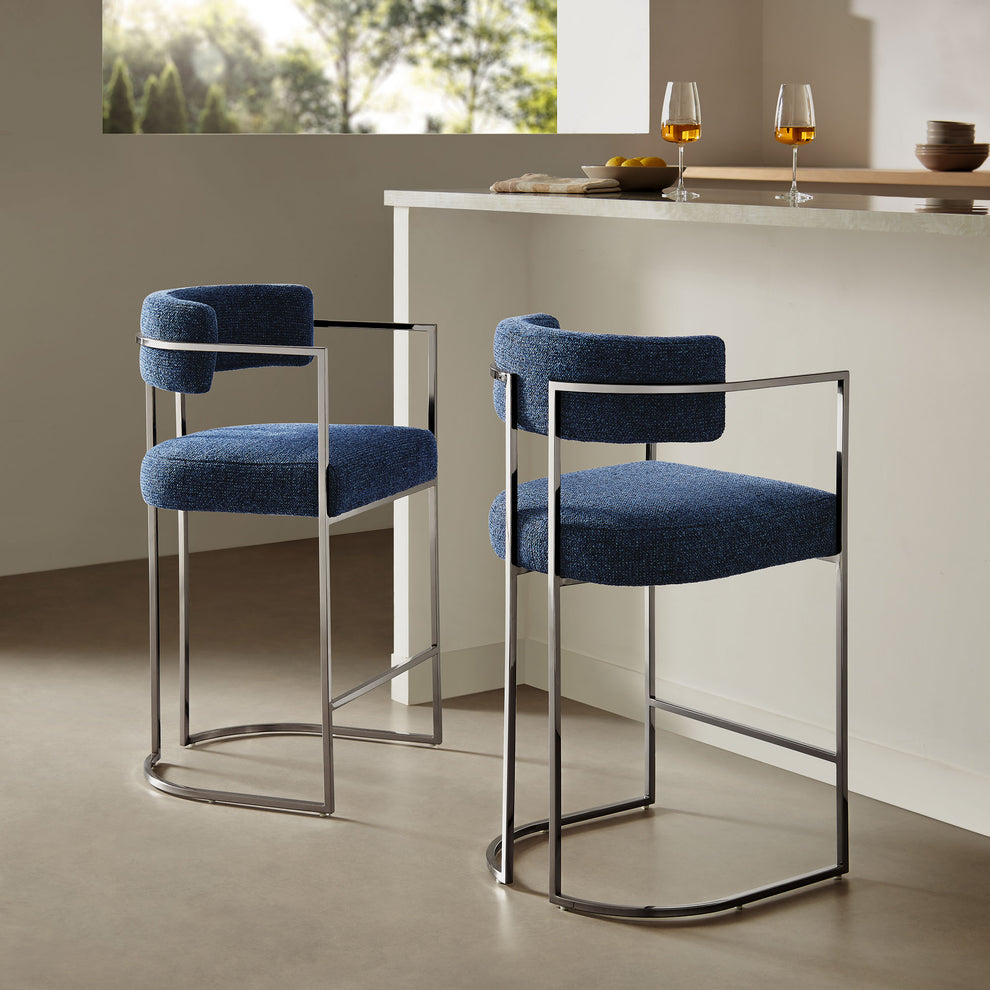 Huron Curved Back Fabric and Metal Counter Stool by Modway | Counter Stools | Modishstore - 27