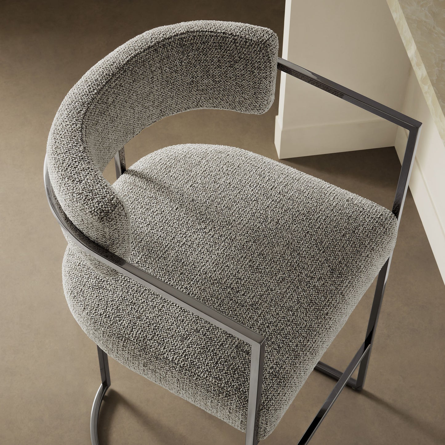 Huron Curved Back Fabric and Metal Counter Stool by Modway | Counter Stools | Modishstore - 36