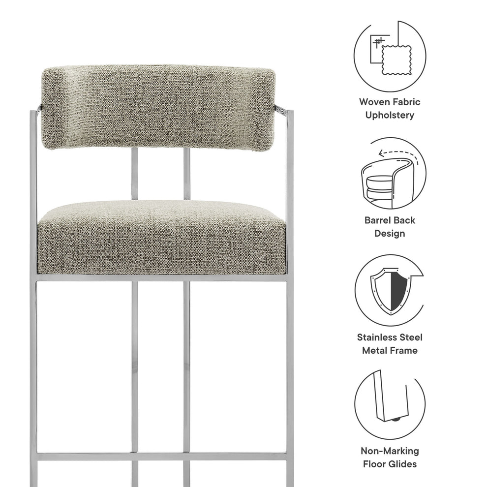 Huron Curved Back Fabric and Metal Counter Stool by Modway | Counter Stools | Modishstore - 38