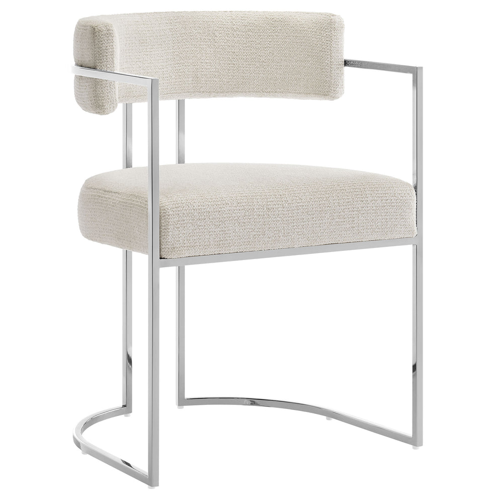 Huron Curved Back Fabric and Metal Dining Accent Chair by Modway | Accent Chairs | Modishstore - 2