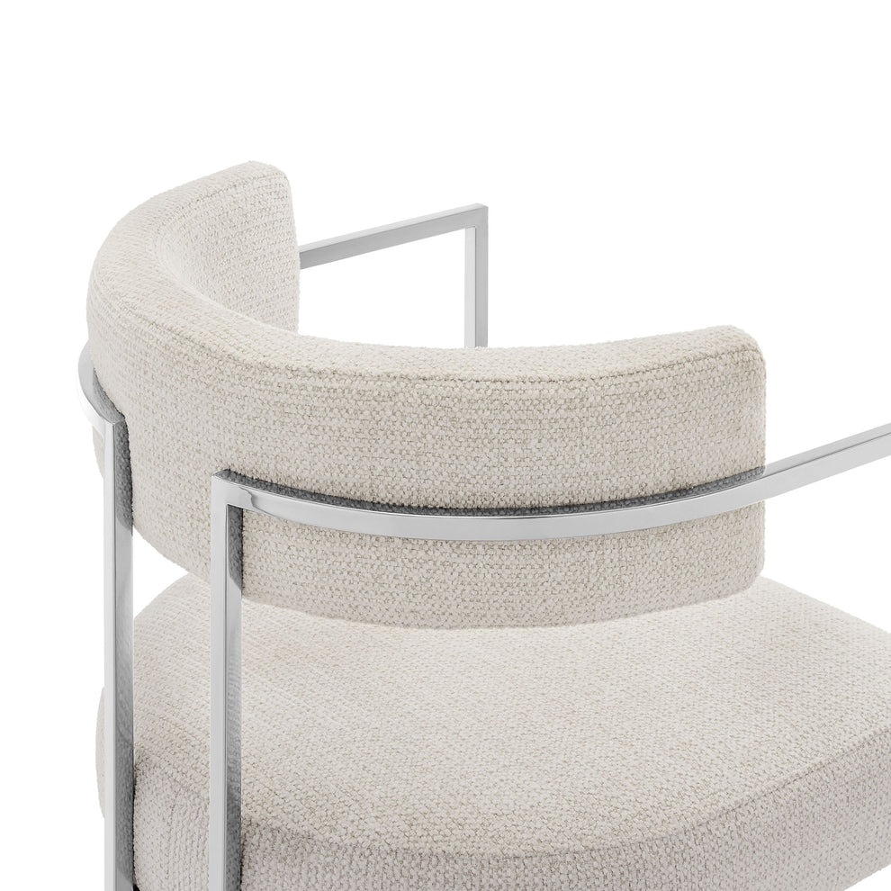 Huron Curved Back Fabric and Metal Dining Accent Chair by Modway | Accent Chairs | Modishstore - 6
