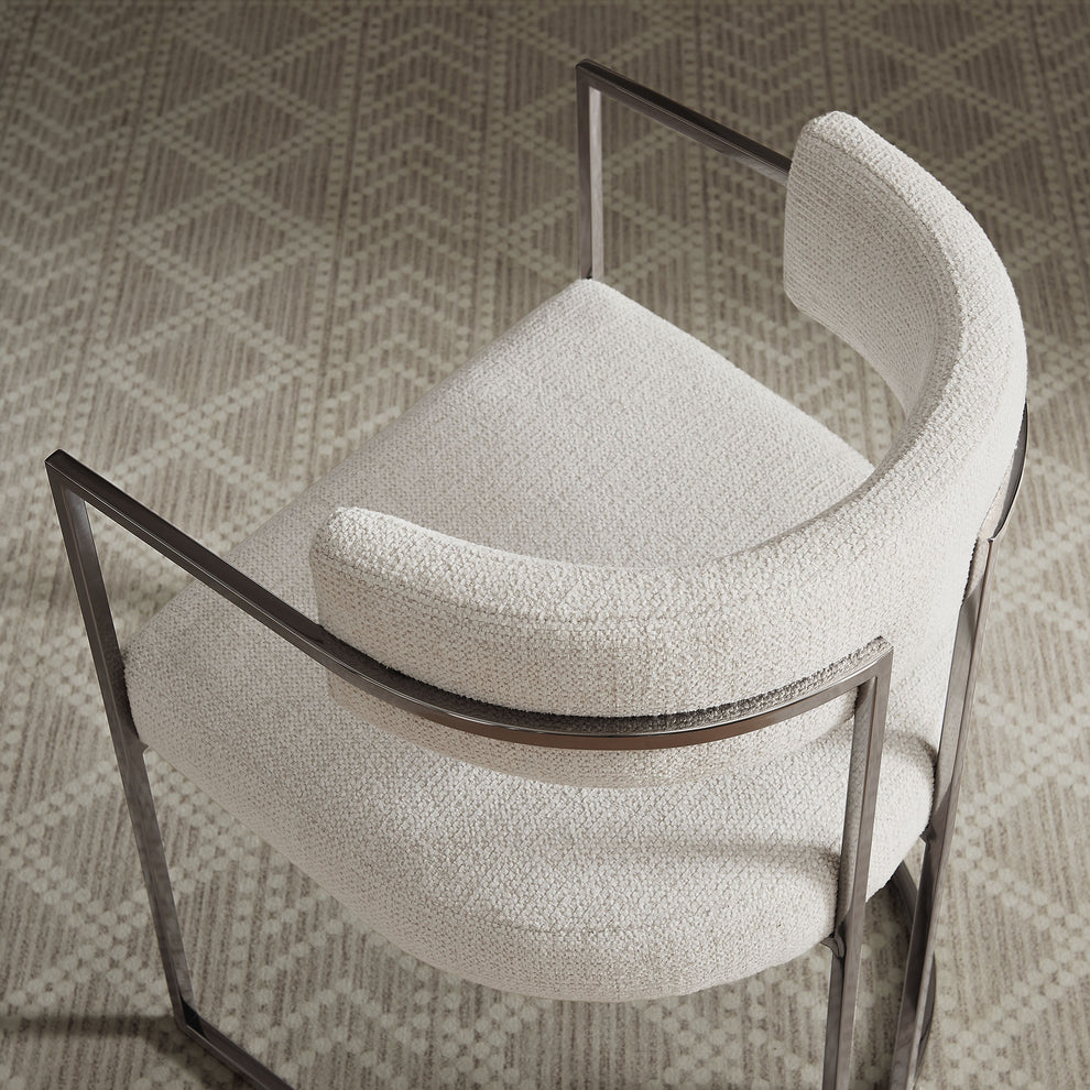 Huron Curved Back Fabric and Metal Dining Accent Chair by Modway | Accent Chairs | Modishstore - 7