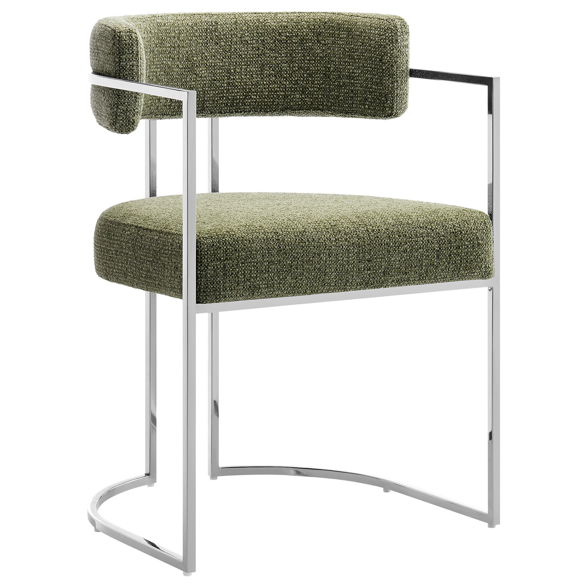 Huron Curved Back Fabric and Metal Dining Accent Chair by Modway | Accent Chairs | Modishstore - 11