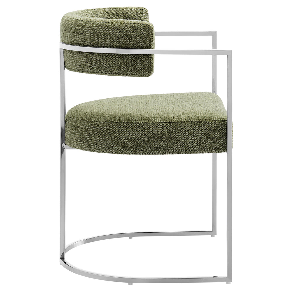 Huron Curved Back Fabric and Metal Dining Accent Chair by Modway | Accent Chairs | Modishstore - 12