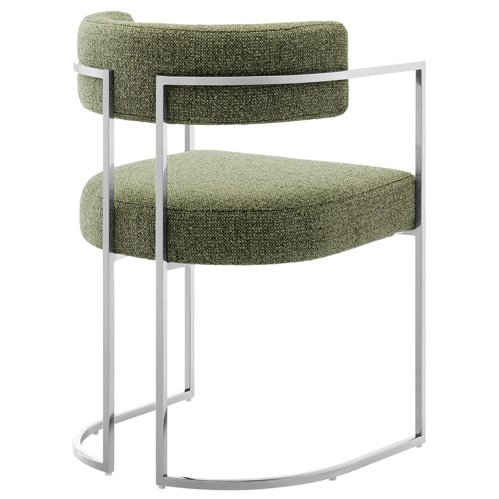 Huron Curved Back Fabric and Metal Dining Accent Chair by Modway | Accent Chairs | Modishstore - 13